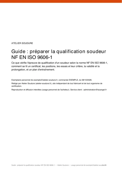 Couverture (exemplaire personnel, e-mail de l'acheteur imprimé)