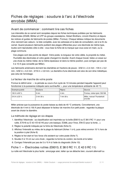 Une page du livret
