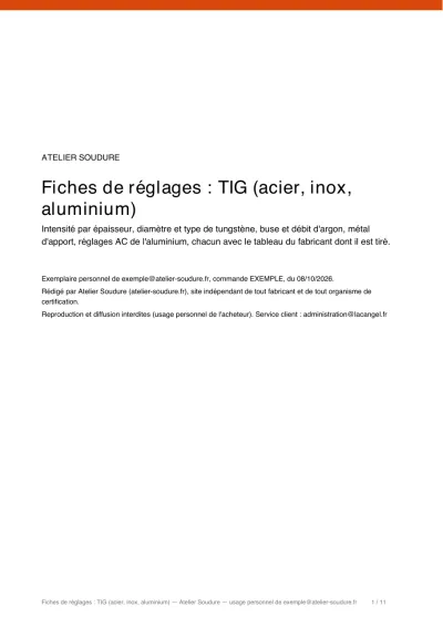 Couverture (exemplaire personnel, e-mail de l'acheteur imprimé)