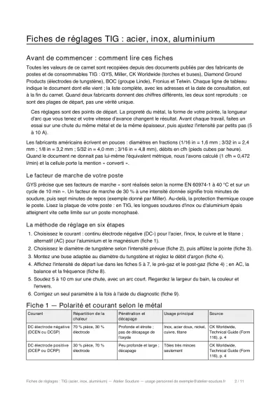 Une page du livret